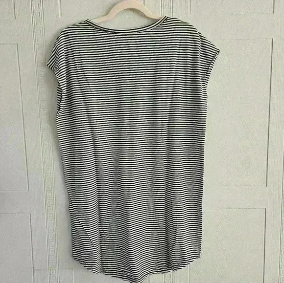 LAUREN Ralph Lauren Blue White Striped Sleeveless Round Neck Tunic NWOT Size XL - Picture 2 of 10